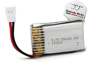 NJOYN 3.7 V 350 mAh 1S Li-Po Battery, Lithium Polymer Battery with XH 2.54 2P Molex Plug for RC Plane, Quadcopter, Drone, Helicopter, Car, Cessna, Jet, Compatible with Volantex, Flybear and Toys
