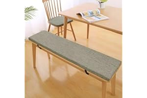 HOVOTO Bench Cushion, Personalized Size Bench Cushions, 5cm Thick Furniture Porch Swing Cushions Window Seat Cushions Indoor, Non Slip Bottom Bay Window Cushion for Garden Patio， light gray， 100*30*5