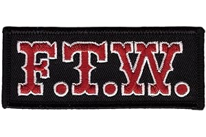 Titan One Europe - F.T.W. Rojo MC Biker Parche Motero Bordado (Termoadhesivo)