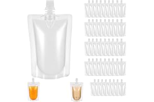 Bustlwor 30 Piezas Bolsas Reutilizables Para Bebidas, Bolsa De Bebida Oculta Transparente, Bolsas De Bebidas Reutilizables Para Almacenamiento Hermético De Bebidas Para Campamentos y Más.(500 ml
