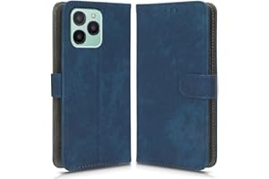 hdqICase Case Compatible with Fossibot S1 5G, RFID Block Magnetic Flip Leather Shockproof Protective Cover with Card Slots, Kickstand Blue