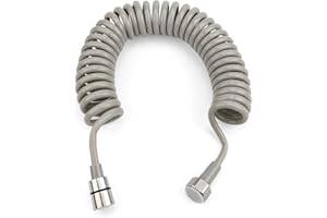 DEANKEJI 5 Metros PE Flexo Ducha, GradoManguera de Ducha Telescópica, Manguera Bidet de Interfaz, para Duchas de Mano, Inodoros, Pistolas Rociadoras de Bañera, Duchas con Grifos de Lavabo