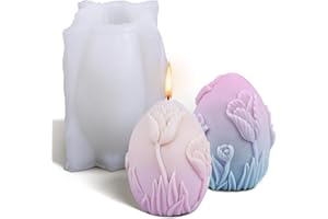 Ezydka Stampo a forma di candela per uova di Pasqua stampi per versare stampi in silicone per cucina, casa e residenziale›Artigianato, pittura e artigianato›Produzione di candele›Stampi per colata