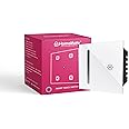 HomeMate® Smart Dimmer Touch Switch Wi-Fi - White| Compatible with Alexa, Google Assistant & Siri | App Control | Stylish Glass Finish