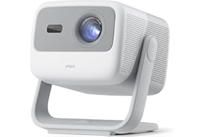 JMGO N1 Proyector, 1080P Nativo Mini Proyector Portatil, 3D Proyector Móvil Laser Triple 800 Lúmenes CVIA, Corrección Automática de Imagen del Cardán, Altavoces Dynaudio 2x5W, HDR 10, Android TV 11.0