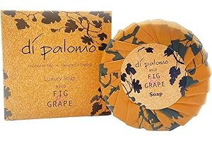 Di Palomo Vegan Wild Fig & Grape Luxury Soap Bar. 100g Hand Soap. Moisturising Skin Care Soap Bar. Ladies & Mens Soap. Bar Soap, Luxury Soap Bars For Women & Men. Vegan Soap Hand Wash.