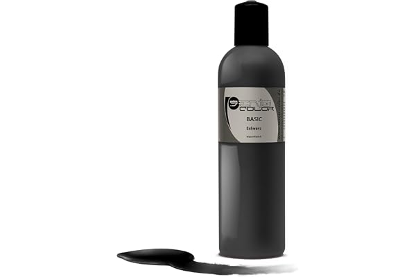 Senjo Color Basic Bodypainting Colour I Maquillage du visage et du corps I cosmétiques, testé dermatologiquement I couleur festival I 250 ml I noir