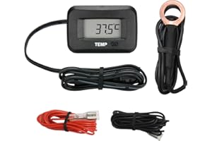 NINE-RONG Testeur de température numérique TEMP - Alarme haute température - Utilisation pour moteur scooter, moto, tracteur, moteur hors-bord