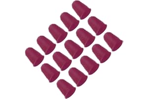 ‎PATIKIL PATIKIL Gummifingerspitzen, 15er-Pack Silikon-Daumen-Fingerschutz-Fingerspitzenabdeckungen Schutzpolster Fingerhüte für Büro-Zählen Nähen, Rosarot XL-Größe