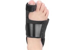 VQUNBG Correcteur Hallux Valgus, Orthèse Hallux Valgus Corrective, Correcteur de oignon pour femmes et hommes, pour oignon pour un soutien jour/nuit (Noir, pied droit)