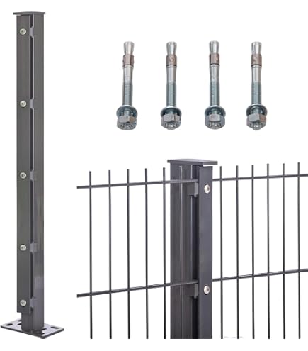 Doppelstabmattenzaun 868 Set Anthrazit – 10 M Komplettset, 83 Cm Hoch, Mit Pfosten & Abdeckleiste
