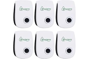 PERGOODS Repellente Ultrasuoni, 6 pack Repellente Ultrasuoni Antizanzare Ultrasuoni Dissuasore per Topi, Repellenti a Ultrasuoni per Zanzare, Topi, Ratti, Scarafaggi, Ragni