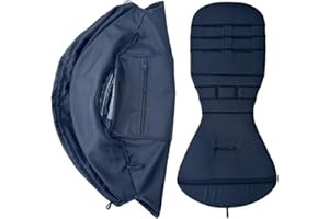 Colu Kid Tenda da sole e cuscino per passeggino compatibile con Babyzen YOYO 2 e YOYO+, kit di ricambio per passeggino, tessuto impermeabile a doppio strato (nero)