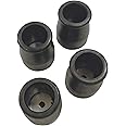 Cotterman GripTips rolling warehouse ladder rubber feet, crutch tip kit 1" tube set of 4, replacement feet or crutch tips for rolling ladders and stands.