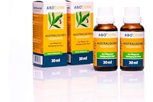 ‎HOFMANN`S 100 Prozent Reines Australisches Teebaumöl 60 ml (2x 30 ml) zur Haut-Pflege Reinigung, gegen Pickel, Schuppen und Mitesser