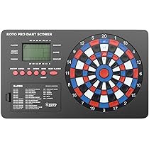 KOTO - Cible Électronique Soft Pro (39X1.5X43.3 cm), INCL. 6 Fléchettes Pointe Plastique, 32