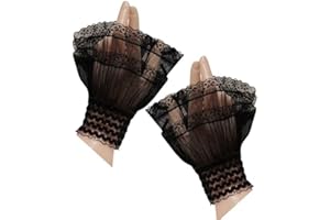 HAOWUL Handgelenk Manschetten Geschichtet Spitze Handgelenk Manschetten Abnehmbares Handgelenk Ärmel Gefälschte Armbandhülse Manschetten Elegante Kleidung Falsche Ärmel