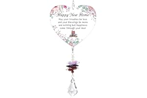 QBEJIME New Home Gifts, House Warming Gifts New Home, Crystal Suncatcher, New House Gift Ideas, For Couples, Women, Families, Teacher, Colleagues, Companion, Homeowners Housewarming The Gift Decorations