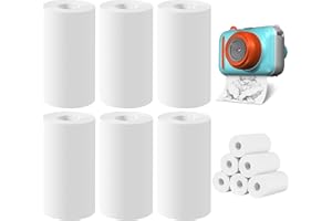 ‎AUERVO 6 Rollen Thermorollen, Thermodrucker Papier für Kinder Sofortbildkameras, 57 x 30 mm Thermopapier - Mini Drucker Papierrolle - Tragbares Thermopapier für Mobiler Mini Fotodrucker, Mini Thermodrucker