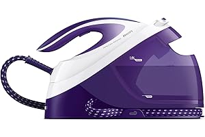 VERSUNI Philips GC8752/30 PerfectCare Performer - Centro de planchado para vapor (hasta 450 g, 6,5 bar, depósito de agua extraíble, 1,8 L)