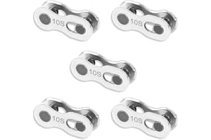 NEVOLUXER 10 Piezas Cierre Rápido Cadena Bici 10 Velocidades | Eslabones Acero Reutilizables | Para MTB & Bicicleta Carretera | Compatible Shimano/SRAM | Resistencia 950kgf