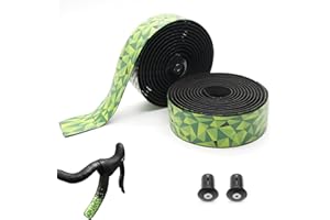 GoHZQ Lot de 2 rubans adhésifs antidérapants en mousse EVA et polyuréthane pour guidon de vélo de route - Absorbant les chocs - Vert
