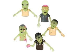 Accoutrements Set Of 5 Glow In The Dark Zombie Finger Puppets Halloween Zombies