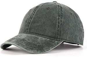 Zylioo Czapka z daszkiem ze spranej bawełny, XL/XXL, duża, do biegania, barwiona pigmentami, sportowa, vintage do tenisa, na świeże powietrze