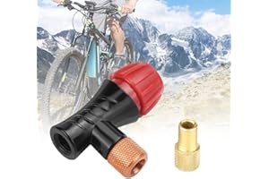 HAOMEEDUO Tête de Gonflage CO2 Pompe à Vélo CO2 en Alliage d'aluminium Pompe de Pneu de Vélo Tête de Pompe pour Pneus de Vélo Tête de Gonflage de Vélo pour Vélos de Route et de Montagne