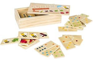 WOOMAX Colorbaby 42147 - Jeu de Dominos en Bois 28 pièces