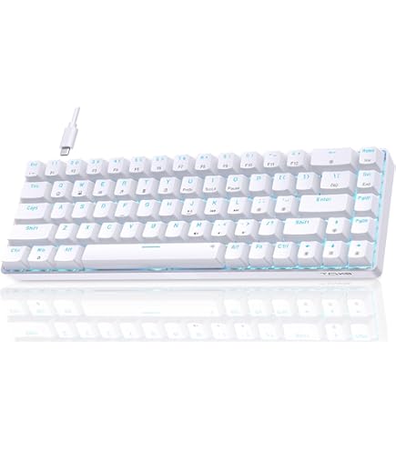 Tastiera Meccanica Gaming 65% - 68 Tasti LED Rainbow Con Switch Rossi Cablata