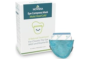 NOVEHA EXPRESS Warm Compress Individual Eye Mask | Moist Hot Technology For Sensitive Dry Eyes - Relieves Stye & Pink Eye - Reusable Heat Water Treatment for Irritated Eyes and Eyelid Lumps -Improve Sleep