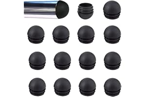 HJYZY 25 mm Tapas Pies De Cúpula Negro Insertos De Patas De Mesa Sillas Muebles para Sillas Tapón de Plástico Redondo Tapones Redondos 50 piezas