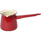 Dexam 17819184 Vintage Home Enamelware 400ml Turkish Coffee Pot, Claret Red