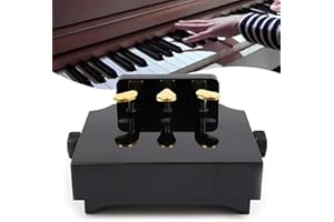 SHIYINGE 3 Pedals Children's Piano Pedal Effect Bench with Sustainable Pedal Extender Piano Pedal Extensions for Height Adjustable Design Extension Bench Piano Teaching Aid Black