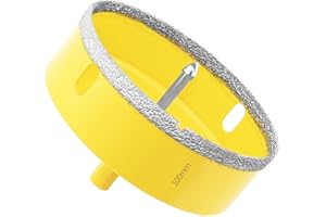Aohhy Broca de Diamante 100mm con Piloto de Centrado, Profesional Sierra Coronas Perforadora de Diamante para Azulejos, Porcelana, Vidrio, Mármol y Cerámica