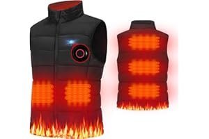 Jkevow Beheizbare Weste Damen, USB Wiederaufladbare Beheizbare Jacke, Heizweste Geeignet für Camping, Wandern, Skifahren und Motorräder