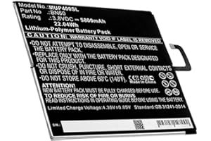 subtel, Battery for Tablet compatible with Xiaomi Mi Pad 4, 4 WiFi, M1806D9E, BN60 (3.8V, 5800mAh)