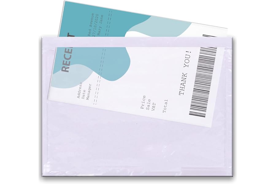 Triplast 100 x A6 Plain Document Enclosed Wallet (158 x 110 mm) | Peel & Seal Clear Plastic Envelopes/Sleeves/Pockets/Wallets | Attach Invoices, Packing Lists & Delivery Notes to Parcels