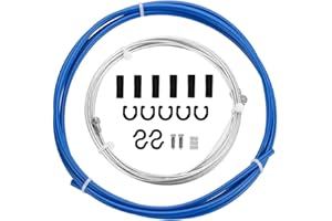 Chooee Bike Gear Cable Set for Shimano/Sram，MTB Gear Cable Set with Housing (Black/Blue/Red/Orange/Green/White)