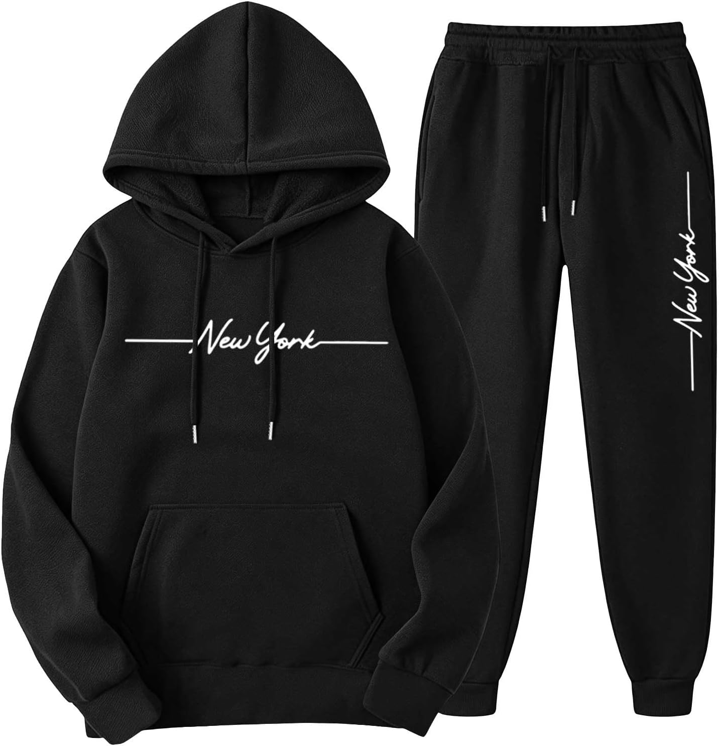 Technische Daten & Spezifikationen : Trainingsanzug Herren Einfarbig Y2k Hoodie La
