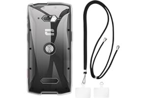 Shantime Crosscall Core-M5 Coque + Lanière universelle pour téléphone portable, cou/bandoulière en silicone TPU Coque Bumper Shell pour Crosscall Core-M5 (12,6 cm)