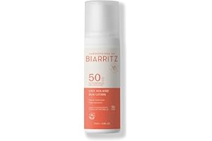 LABORATOIRE DE BIARRITZ Laboratoires de Biarritz - Lait Solaire - SPF50 - Certifié Bio - Visage et Corps - Texture Onctueuse et Non Grasse - 100 ml - Fabriqué en France