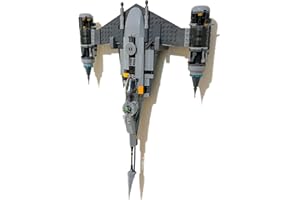 3Dudes & Dad Support mural compatible avec LEGO® Star Wars The Mandalorian Starfighter – Crochet de rangement conçu sur mesure pour l'ensemble 75325 – Plastique imprimé 3D – Fourni avec matériel de