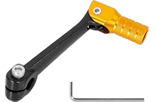 WATODAY CNC Gear Shift Lever Folding Shifter Lever with L-Wrench for Kayo T2 T4 T4L TTR 125 Zonshen 250cc ATV Dirt BikePit Bike - 6061 Aviation Aluminum Black-Gold