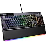 ASUS ROG Strix Flare II Animate - Bluetooth Clavier mécanique Gaming AZERTY avec écran LED Anime Matrix, switches opto-mécani