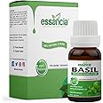 essancia - NATURALLY IN EVERY DROP Basil Essential Oil For Hair Care,Skin Care,Face,Mosquito Bites,Body Massage,Insect-Repellent,100% Natural,Undiluted,Pure & Therapeutic Grade Essential Oil (15Ml)