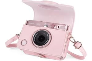 MUZIRI KINOKOO Fodral för instax Mini Evo kamera, skyddande PU-läderfodral kompatibelt med Fuji Instax Mini Evo Instax Instan