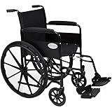 Stylish Black Sport Self - Propelled Lightweight Folding Wheelchair - 18"/20" Seat Width (Fast Delivery!) (AMW0046BF)