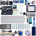 Elegoo UNO Projekt Super Starter Kit mit Tutorial, UNO R3, 5V-Relais, Stromversorgungsmodul, Servomotor, Erweiterungsplatine des Prototyps und viel Zubehör für Arduino